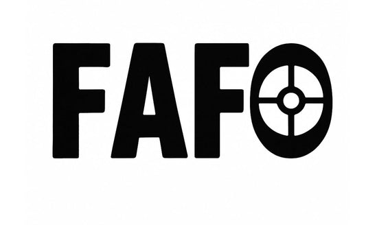 Vinyl sticker: FAFO Sticker – Vinyl Decal for Laptop, Wall, Car, Window, Bumper, Truck, Auto, Water Bottle – Bold Black Tactical Design – Variation 3