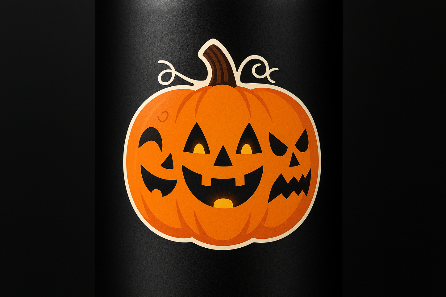 Three-Faced Pumpkin Sticker Decal Vinyl Laptop Car Window Bumper AUTO Water Bottle Helmets Waterproof Halloween