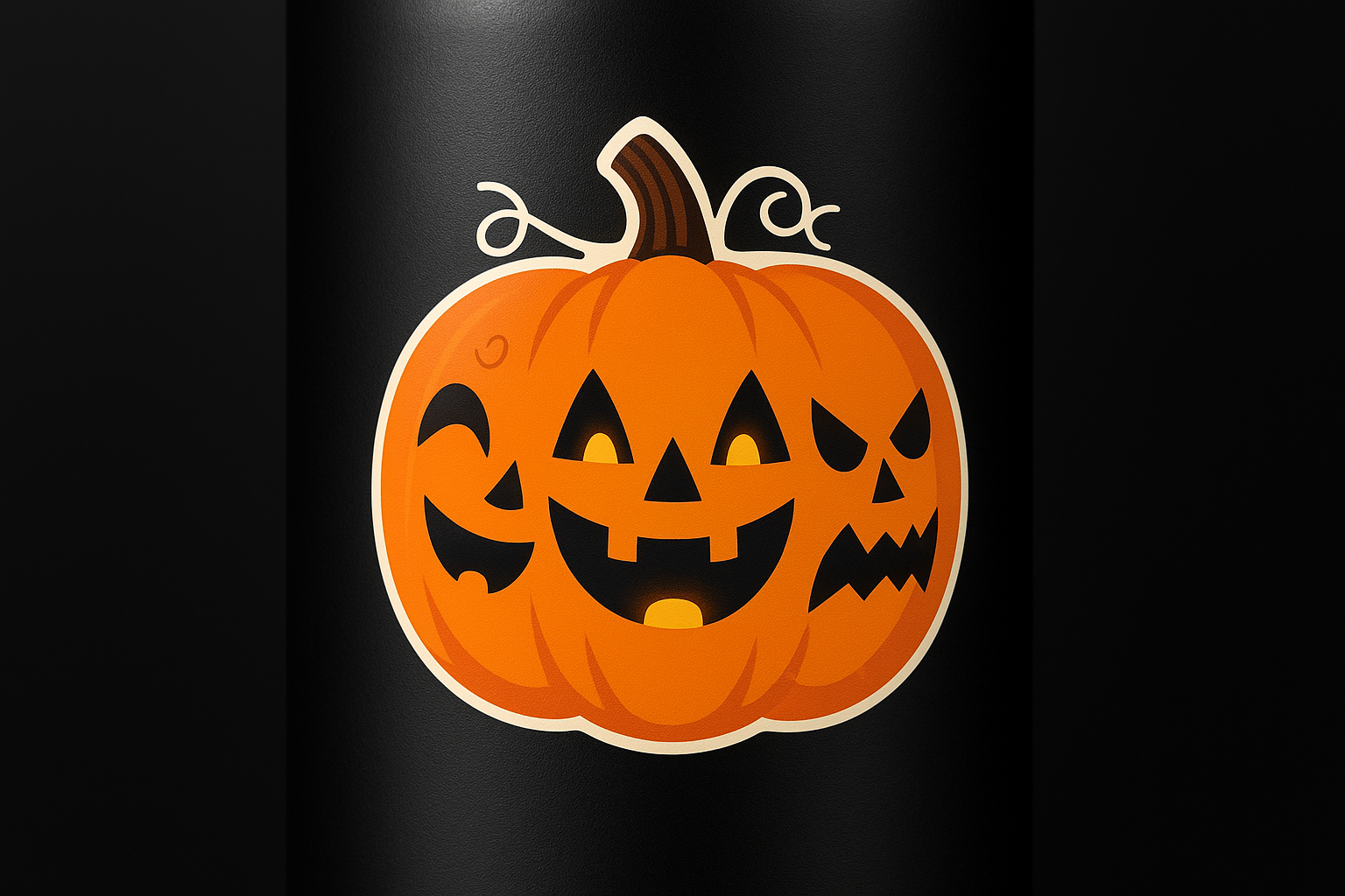 Three-Faced Pumpkin Sticker Decal Vinyl Laptop Car Window Bumper AUTO Water Bottle Helmets Waterproof Halloween