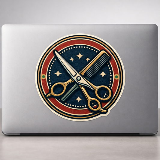 Classic Vintage Barber Sticker Decal Vinyl Laptop Car Window Bumper AUTO Water Bottle Helmets Waterproof Retro