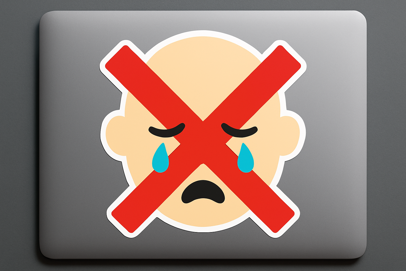 Baby Face Silhouette Sticker Decal Vinyl Laptop Car Window Bumper AUTO Water Bottle Helmets Waterproof Red X