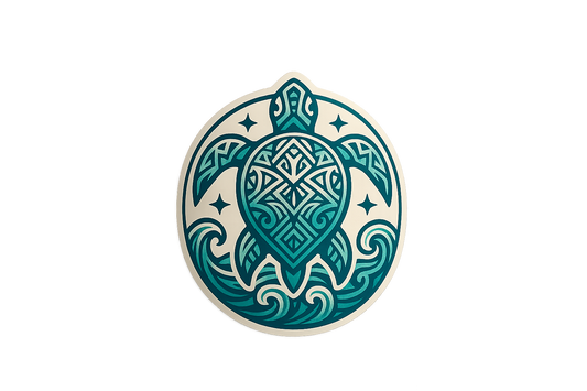Tribal Turtle Sticker Decal Vinyl Laptop Car Window Bumper AUTO Water Bottle Helmets Waterproof Waves Stars