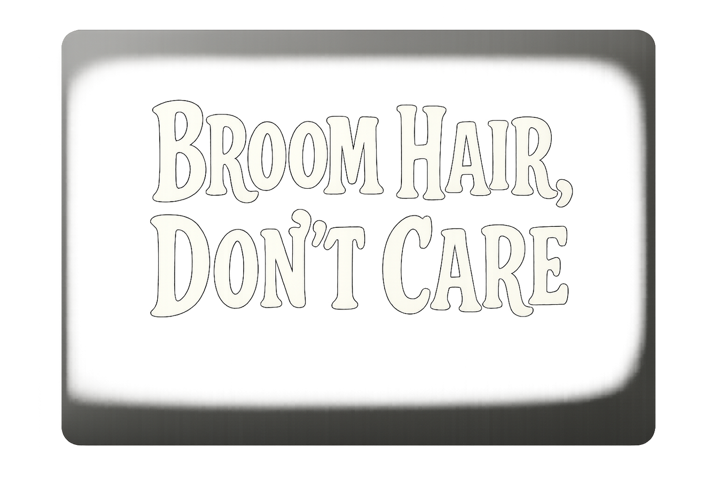 Halloween Broom Hair Sticker Decal Vinyl Laptop Car Window Bumper AUTO Water Bottle Helmets Waterproof Spooky Design