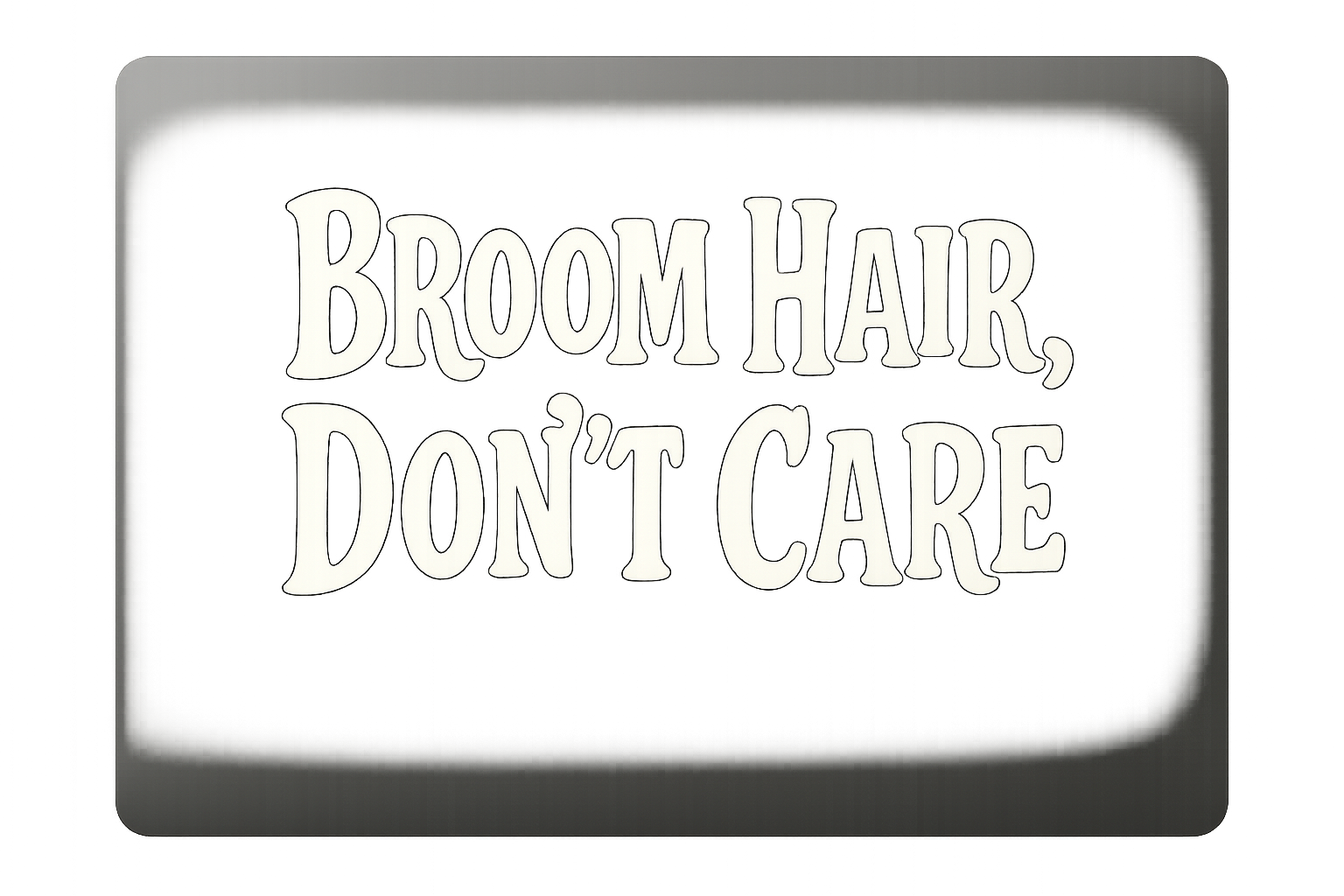 Halloween Broom Hair Sticker Decal Vinyl Laptop Car Window Bumper AUTO Water Bottle Helmets Waterproof Spooky Design