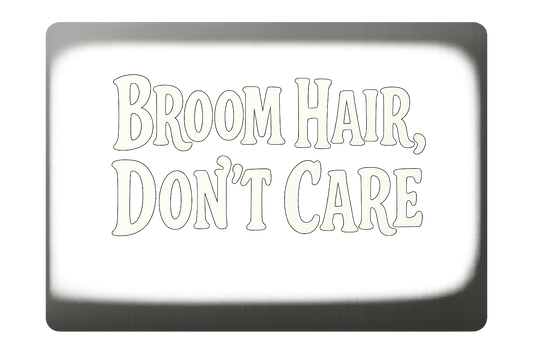 Halloween Broom Hair Sticker Decal Vinyl Laptop Car Window Bumper AUTO Water Bottle Helmets Waterproof Spooky Design