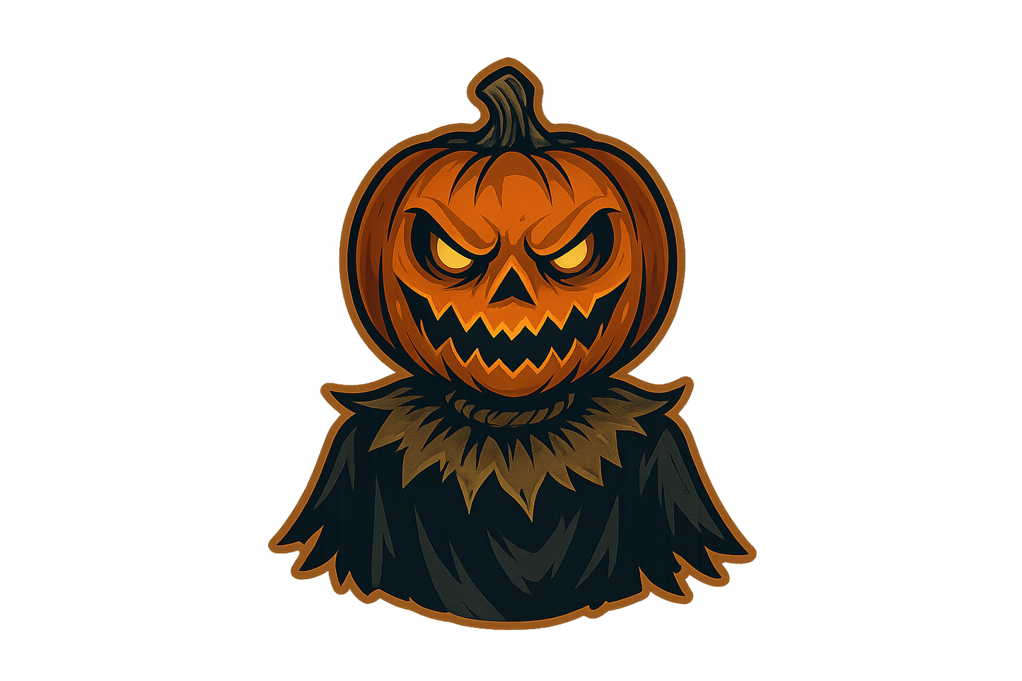 Evil Pumpkin-Headed Scarecrow Sticker Decal Vinyl Laptop Car Window Bumper AUTO Water Bottle Helmets Waterproof Halloween