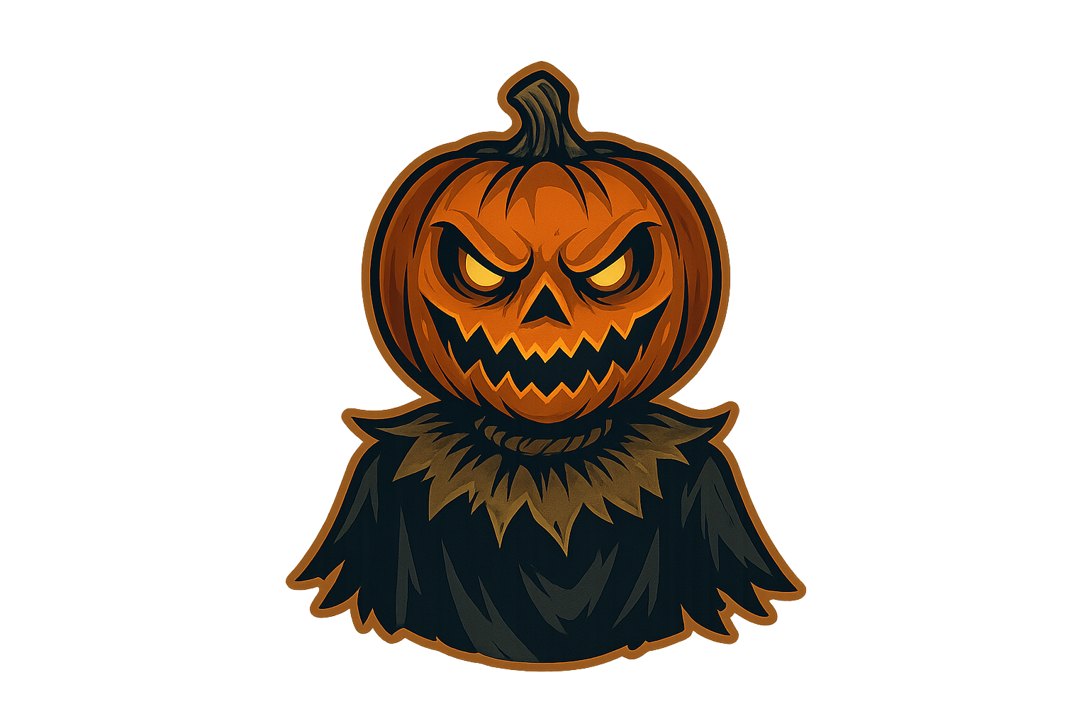 Evil Pumpkin-Headed Scarecrow Sticker Decal Vinyl Laptop Car Window Bumper AUTO Water Bottle Helmets Waterproof Halloween