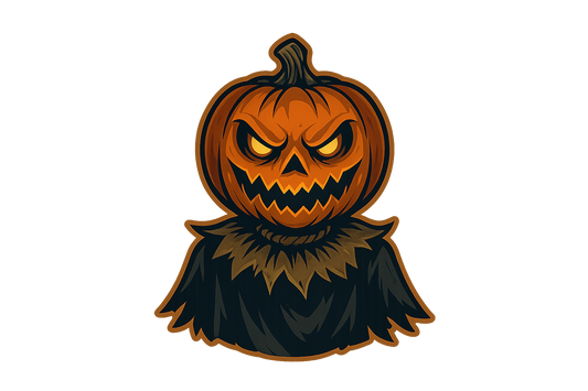 Evil Pumpkin-Headed Scarecrow Sticker Decal Vinyl Laptop Car Window Bumper AUTO Water Bottle Helmets Waterproof Halloween
