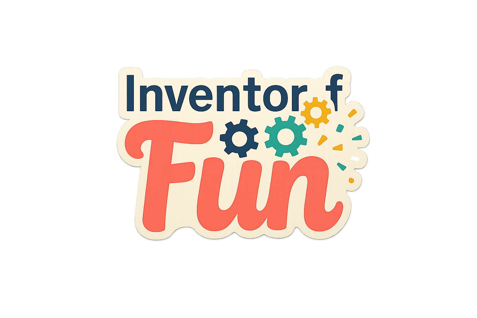 Inventor Fun Sticker Decal Vinyl Laptop Car Window Bumper AUTO Water Bottle Helmets Waterproof Gears Confetti