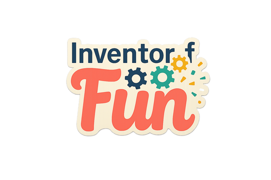 Inventor Fun Sticker Decal Vinyl Laptop Car Window Bumper AUTO Water Bottle Helmets Waterproof Gears Confetti