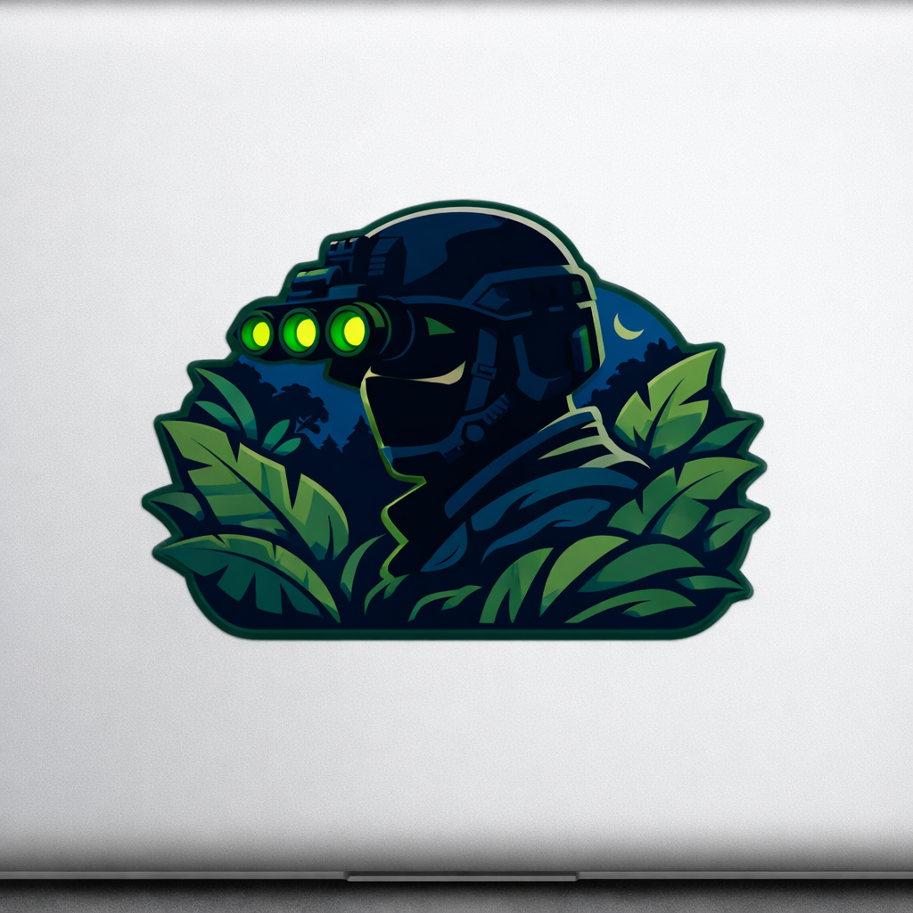 Soldier Night Vision Sticker Decal Vinyl Laptop Car Window Bumper AUTO Bottle Water Bottle Helmets Waterproof
