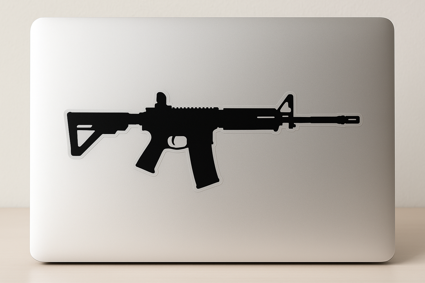 Modern Assault Rifle Silhouette Sticker Decal Vinyl Laptop Car Window Bumper AUTO Water Bottle Helmets Waterproof