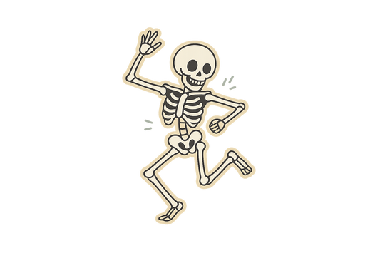 Skeleton Sticker Decal Vinyl Laptop Car Window Bumper AUTO Water Bottle Helmets Waterproof Dancing Pose