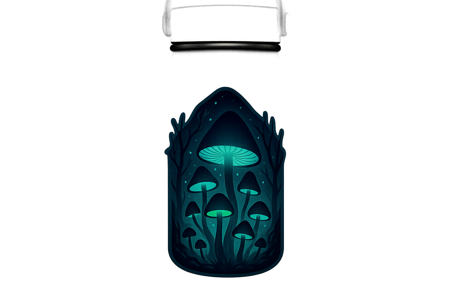 Creepy Mushroom Forest Sticker Decal Vinyl Laptop Car Window Bumper AUTO Water Bottle Helmets Waterproof Glow