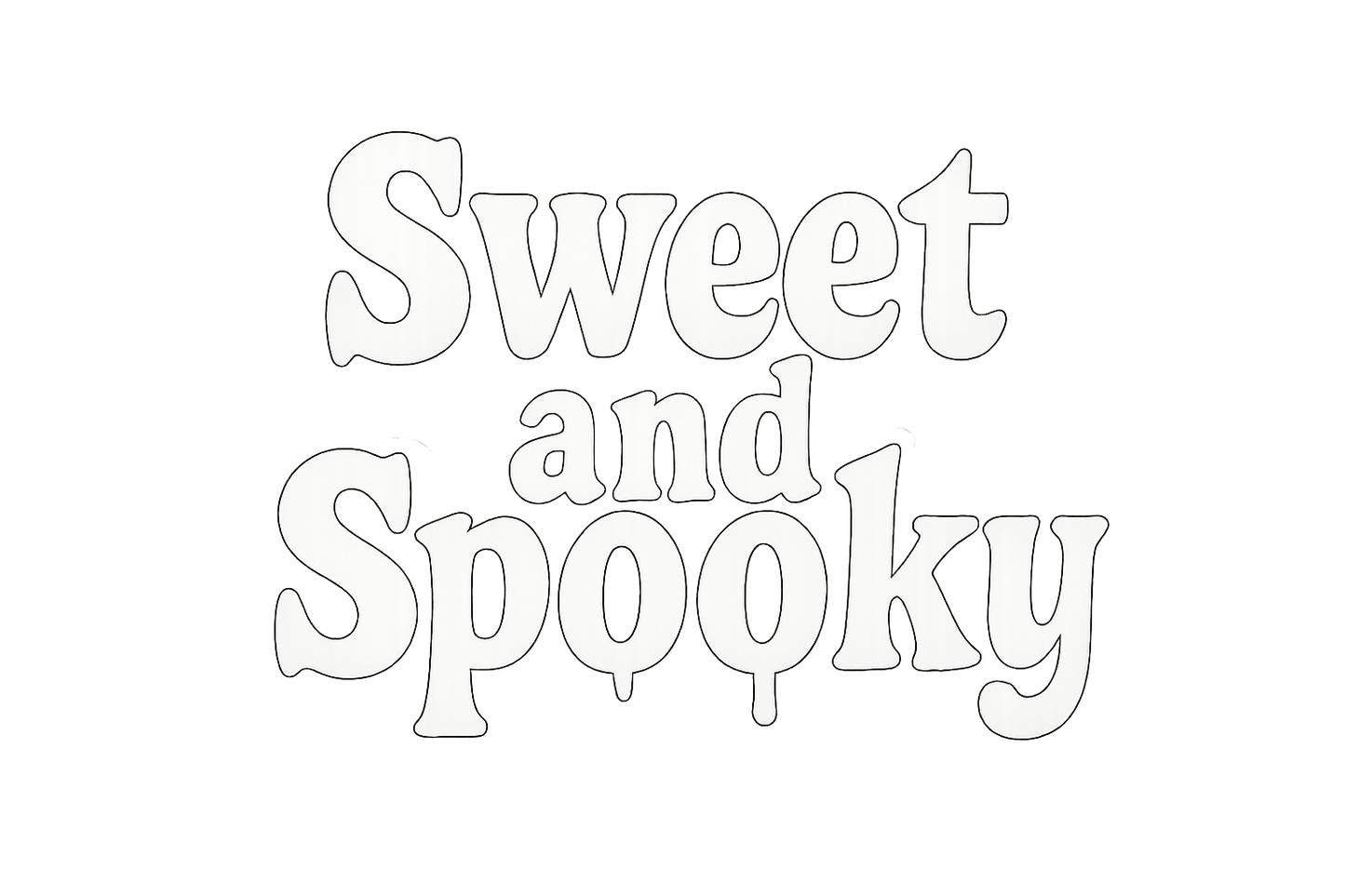 Sweet and Spooky Sticker Decal Vinyl Laptop Car Window Bumper AUTO Water Bottle Helmets Waterproof Halloween