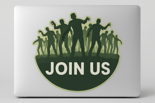 Zombie Horde Sticker Decal Vinyl Laptop Car Window Bumper AUTO Water Bottle Helmets Waterproof Halloween
