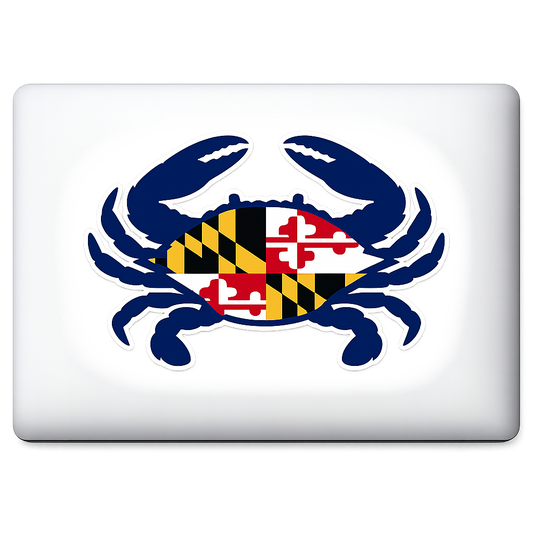 MD Maryland Blue Crab Sticker Decal Vinyl Laptop Car Window Bumper AUTO Water Bottle Helmets Waterproof
