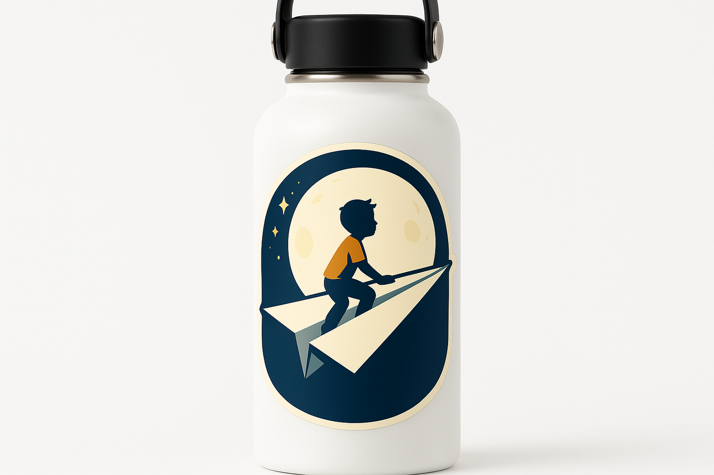 Moon Adventure Sticker Decal Vinyl Laptop Car Window Bumper AUTO Water Bottle Helmets Waterproof Space