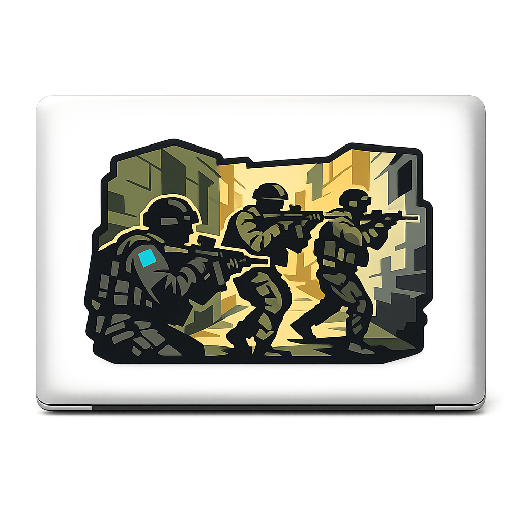 Military Ops Soldiers Sticker Decal Vinyl Laptop Car Window Bumper AUTO Bottle Water Bottle Helmets Waterproof Action