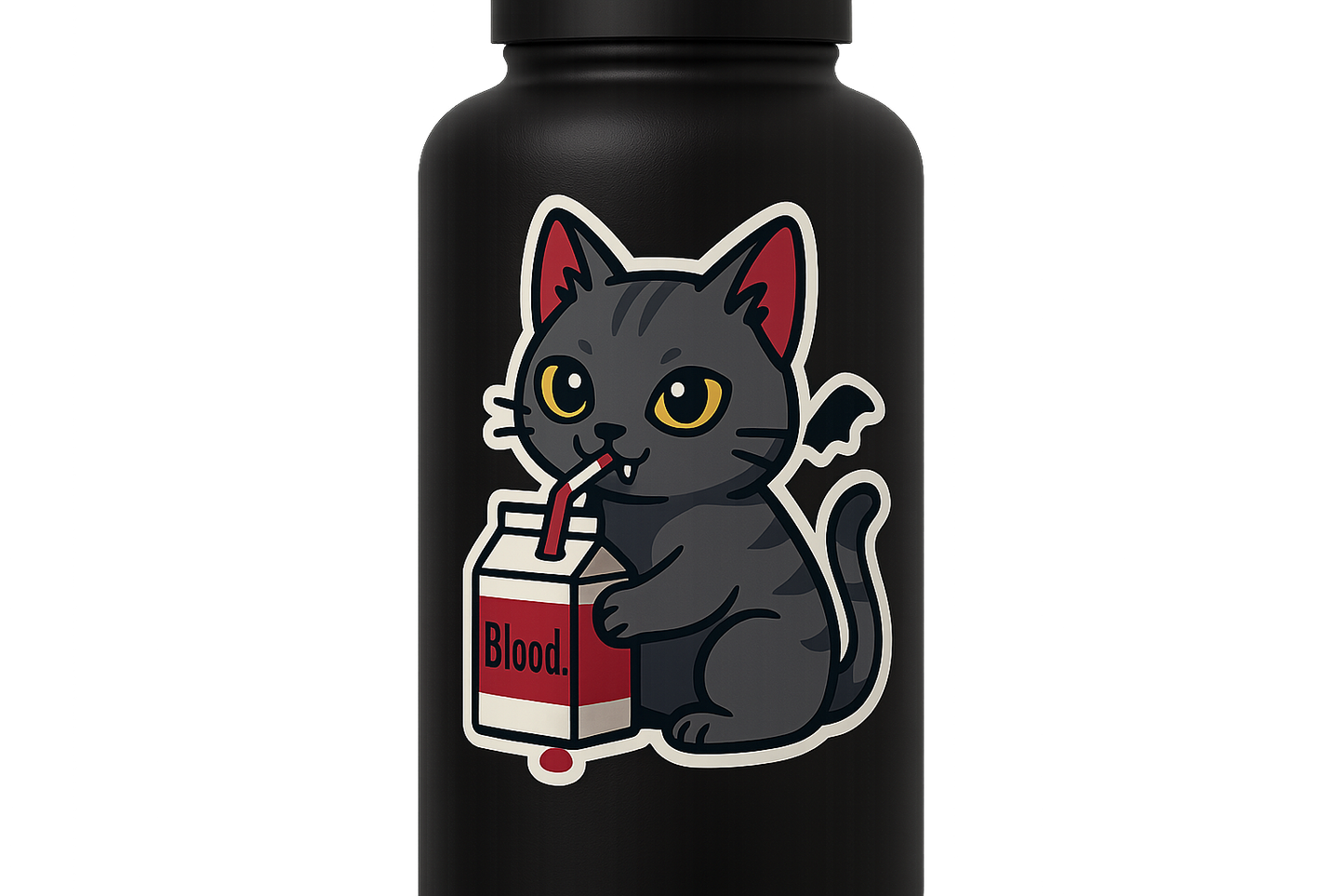 Vampire Cat Sticker Decal Vinyl Laptop Car Window Bumper AUTO Water Bottle Helmets Waterproof Cartoon