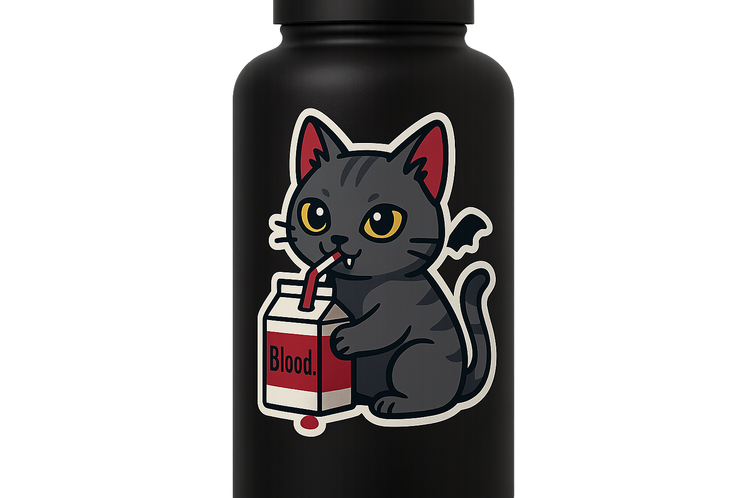 Vampire Cat Sticker Decal Vinyl Laptop Car Window Bumper AUTO Water Bottle Helmets Waterproof Cartoon
