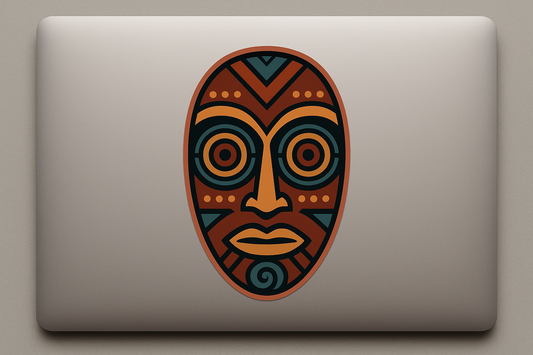 Tribal Mask Sticker Decal Vinyl Laptop Car Window Bumper AUTO Water Bottle Helmets Waterproof