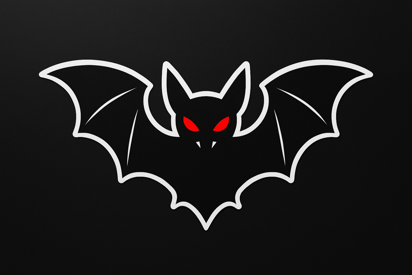 Single Large Bat Sticker Decal Vinyl Laptop Car Window Bumper AUTO Water Bottle Helmets Waterproof Red Eyes