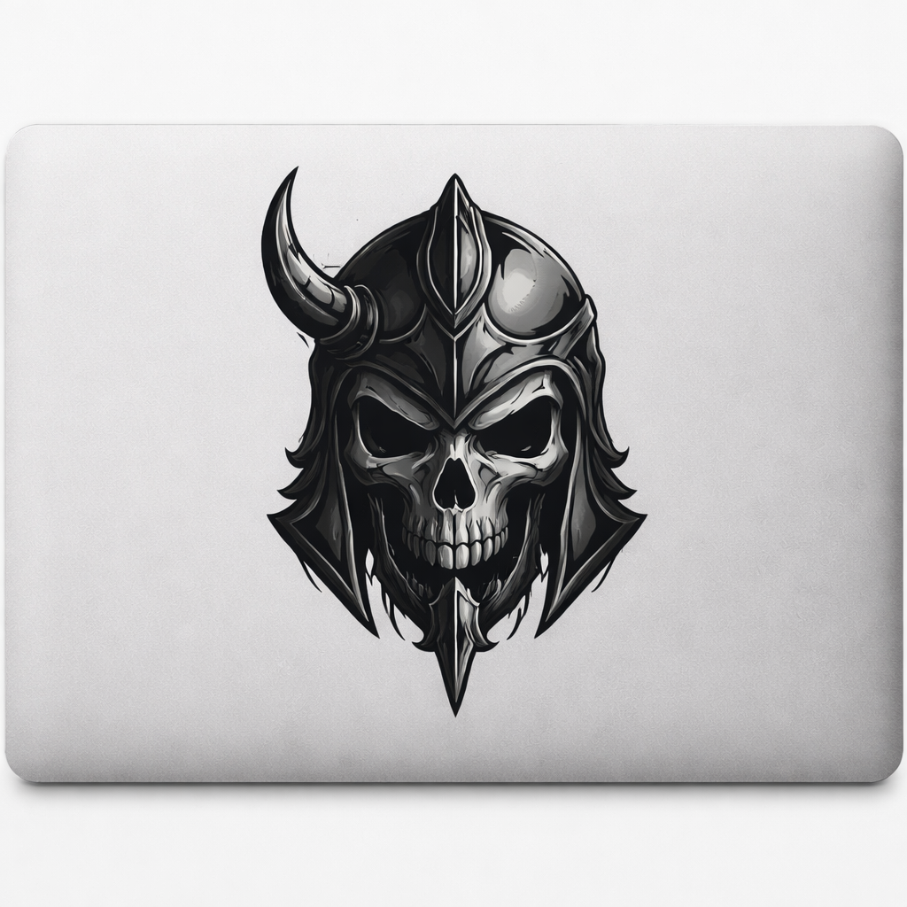 Dark Warrior Skull Silhouette Sticker Decal Vinyl Laptop Car Window Bumper AUTO Water Bottle Helmets Waterproof