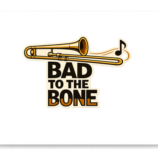 Trombone Sticker Decal Vinyl Laptop Car Window Bumper AUTO Water Bottle Helmets Waterproof