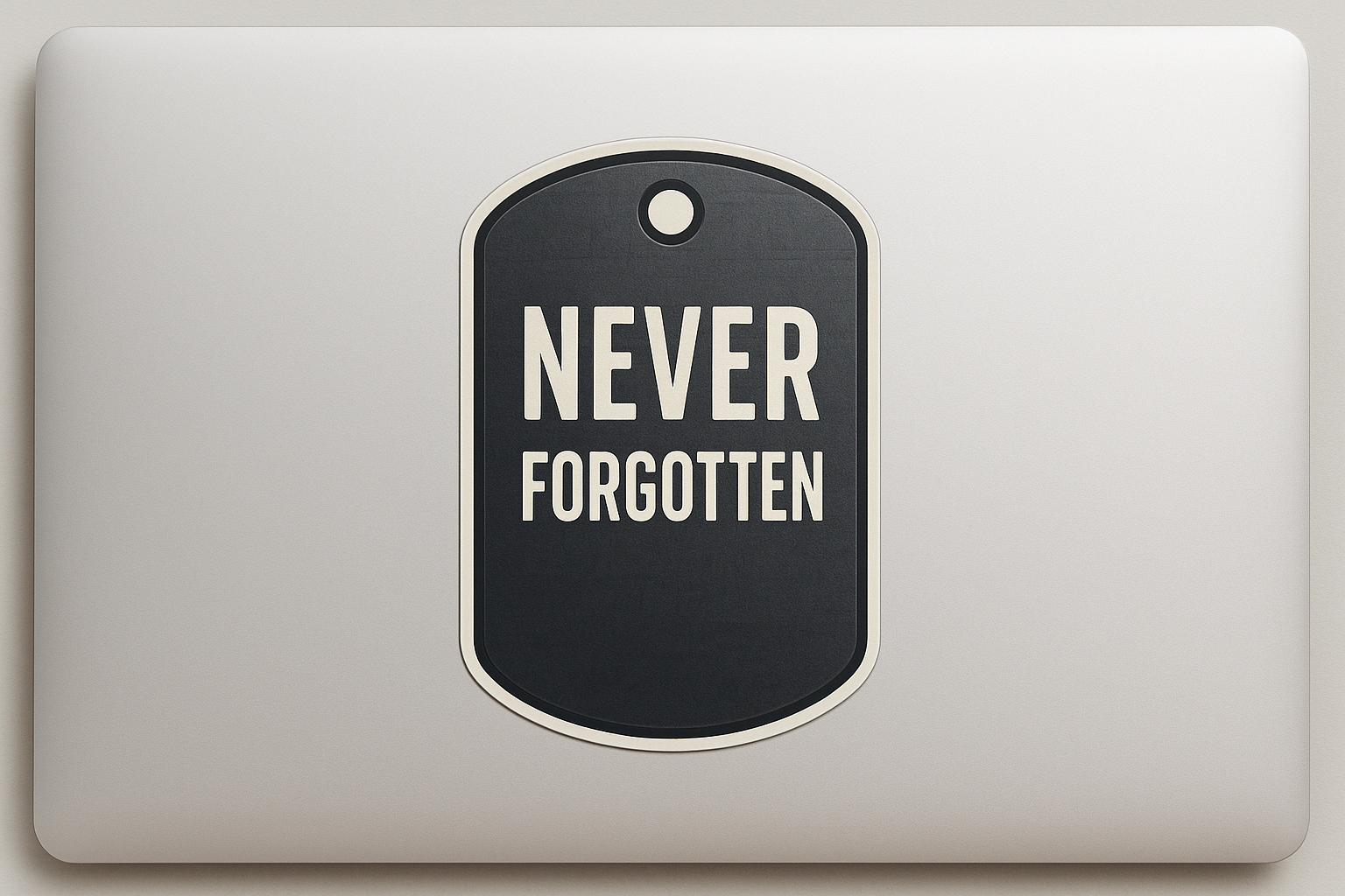 Military Dog Tag Never Forgotten Sticker Decal Vinyl Laptop Car Window Bumper AUTO Water Bottle Helmets Waterproof