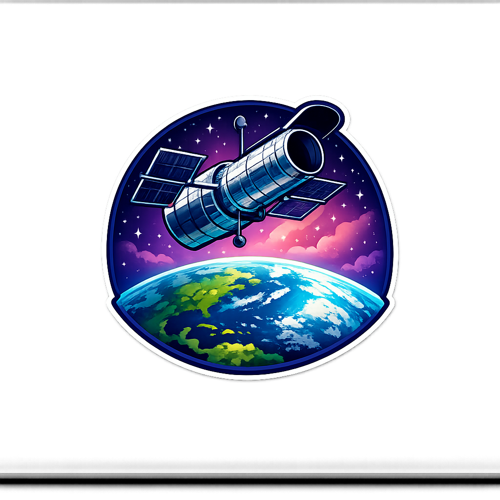 Hubble Space Telescope Sticker Decal Vinyl Laptop Car Window Bumper AUTO Water Bottle Helmets Waterproof Earth Space
