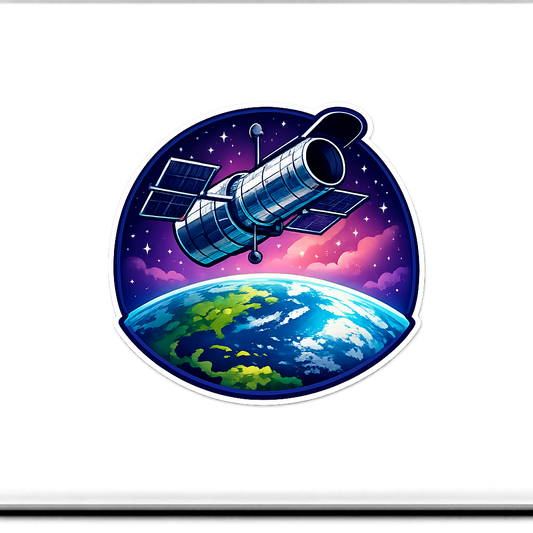 Hubble Space Telescope Sticker Decal Vinyl Laptop Car Window Bumper AUTO Water Bottle Helmets Waterproof Earth Space