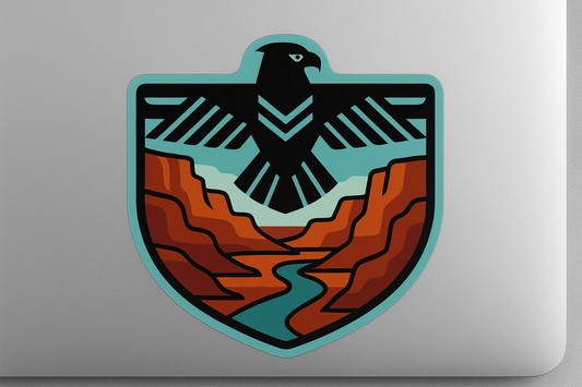 Eagle Native Sticker Decal Vinyl Laptop Car Window Bumper AUTO Water Bottle Helmets Waterproof Canyon