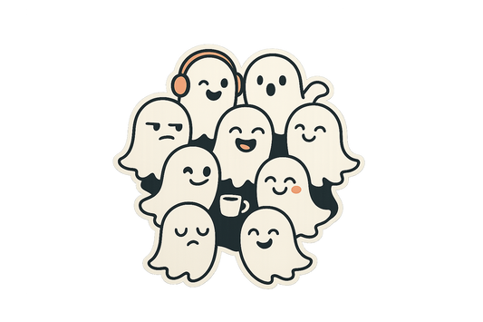 Group Small Ghosts Sticker Decal Vinyl Laptop Car Window Bumper AUTO Water Bottle Helmets Waterproof Funny Faces