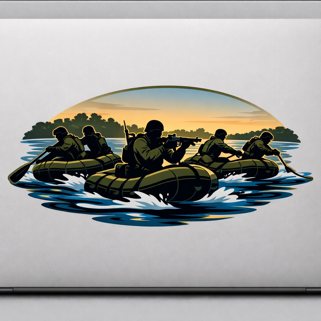 River Crossing Special Operations Sticker Decal Vinyl Laptop Car Window Bumper AUTO Bottle Water Bottle Helmets Waterproof Tactical
