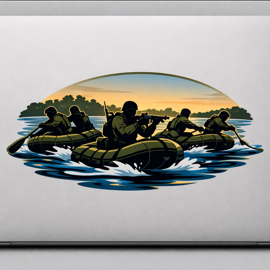 River Crossing Special Operations Sticker Decal Vinyl Laptop Car Window Bumper AUTO Bottle Water Bottle Helmets Waterproof Tactical