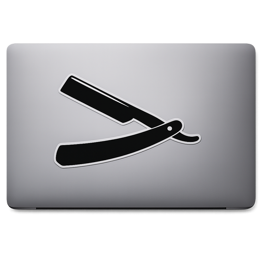 Minimal Barber Logo Sticker Decal Vinyl Laptop Car Window Bumper AUTO Water Bottle Helmets Waterproof Modern Masculine Aesthetic