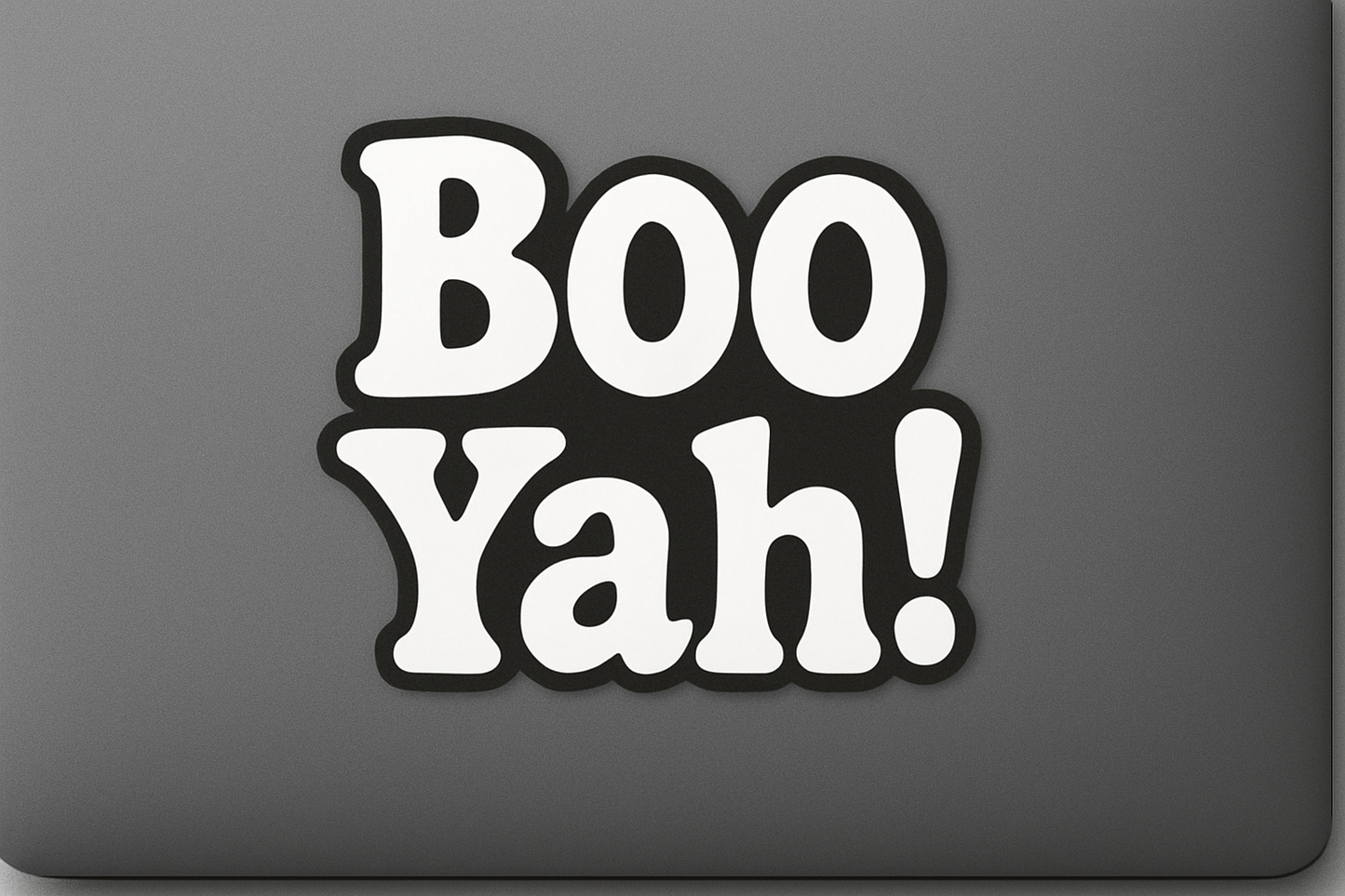 Halloween Boo Yah Sticker Decal Vinyl Laptop Car Window Bumper AUTO Water Bottle Helmets Waterproof Spooky