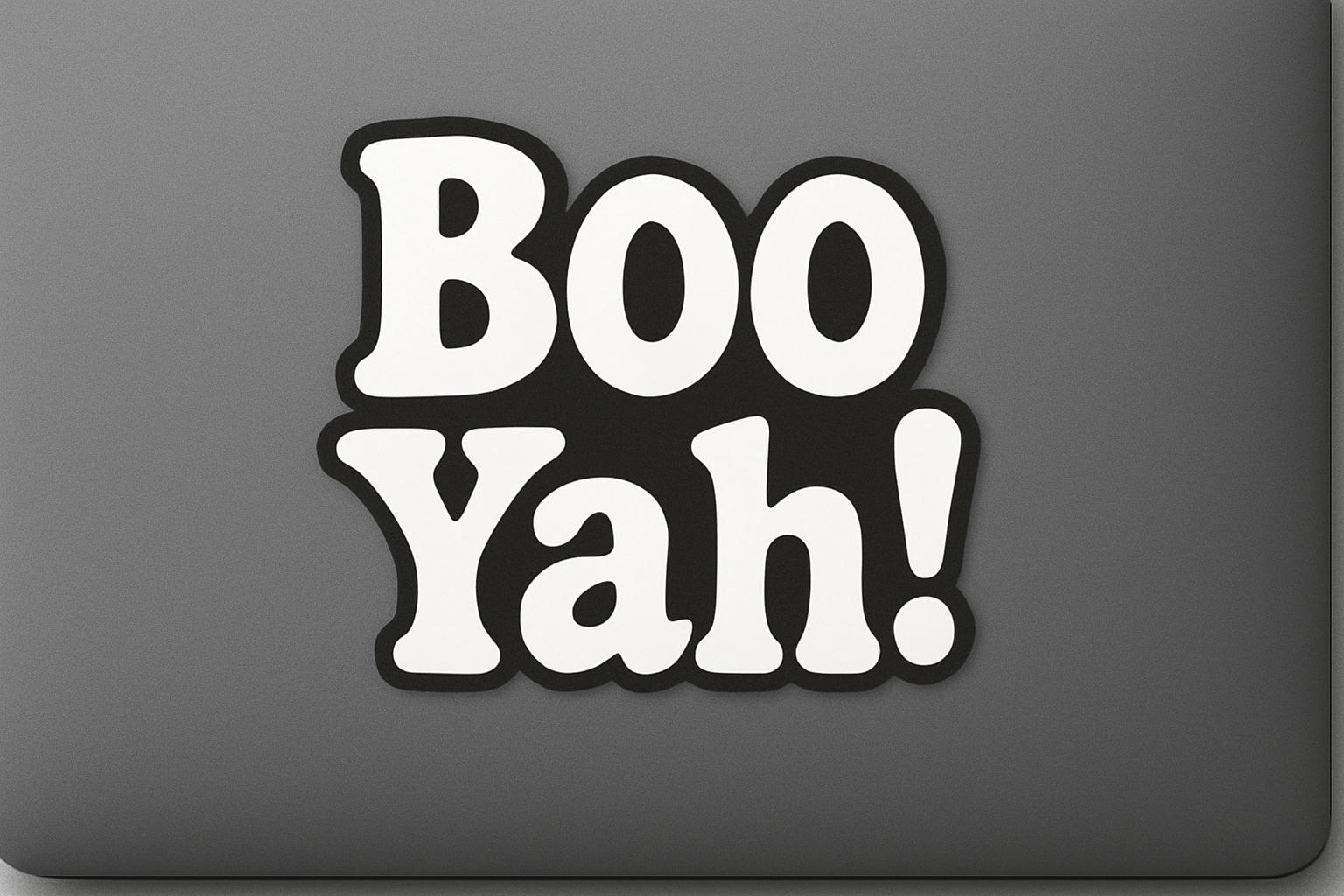 Halloween Boo Yah Sticker Decal Vinyl Laptop Car Window Bumper AUTO Water Bottle Helmets Waterproof Spooky