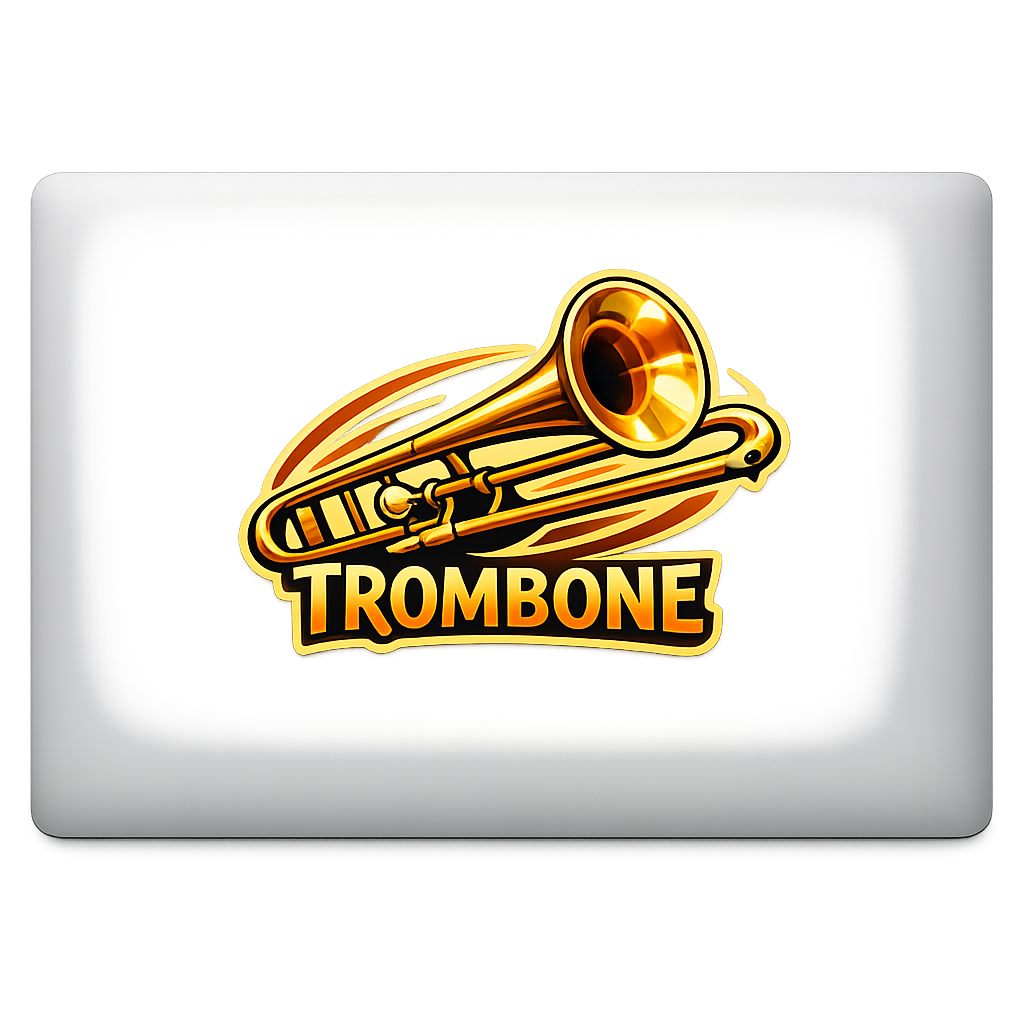 Jazz Humor Sticker Decal Vinyl Laptop Car Window Bumper AUTO Bottle Water Bottle Helmets Waterproof Trombone