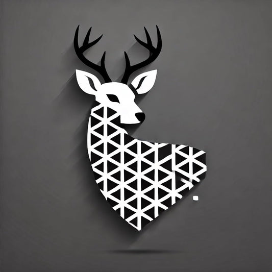 Vinyl sticker: Modern Geometric Deer Fawn Laptop, Wall, Car, Window, Bumper, Sticker, Decal, Truck, Waterproof Auto, Water Bottle Decoration