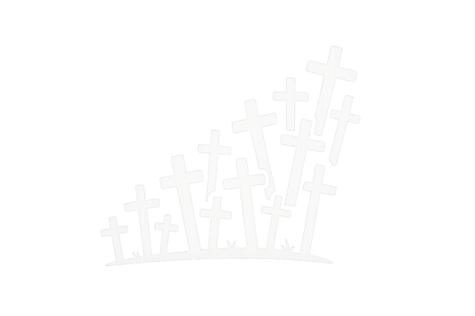 Cluster of Grave Crosses Sticker Decal Vinyl Laptop Car Window Bumper AUTO Water Bottle Helmets Waterproof