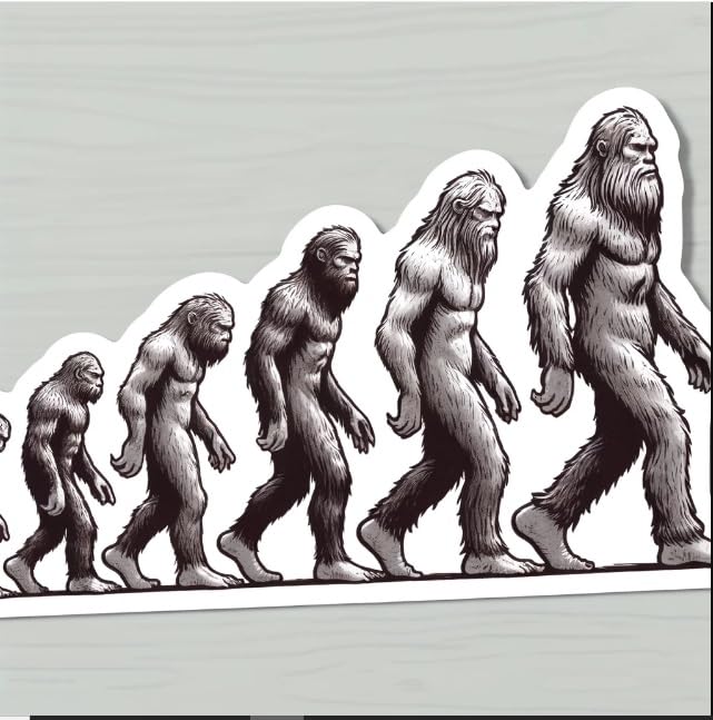 Vinyl sticker: Bigfoot Family Parade Waterproof Decal - Ideal for Laptops, Cars, Windows, and Water Bottles