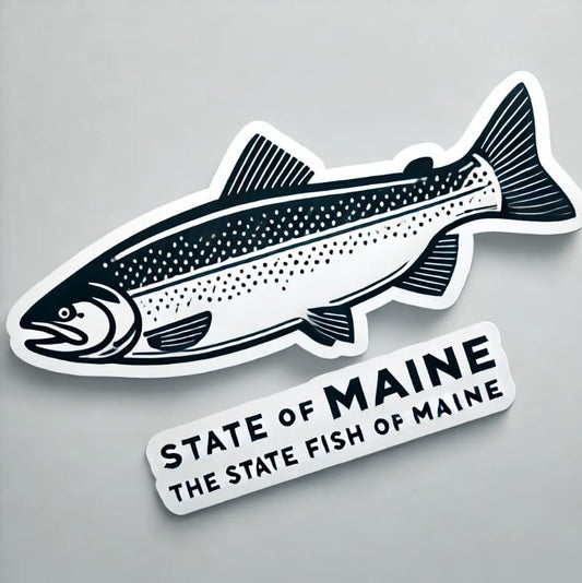 Vinyl sticker: Minimalist Atlantic Salmon Waterproof Laptop Wall Car Window Bumper Sticker Decal Truck Auto Water Bottle. (6)