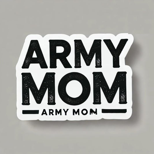 Vinyl sticker: Army Mom Sticker Decal for Laptop, Car, Window, Bumper, Truck, Waterproof Vinyl, Auto, Water Bottle, and More