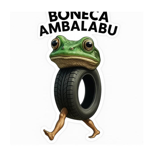 Vinyl sticker: Boneca Ambalabu Waterproof Sticker for Laptop Wall Car Window Bumper Decal Truck Auto Water Bottle – Frog Head Tire Body Meme Vinyl Hybrid Character 4 in