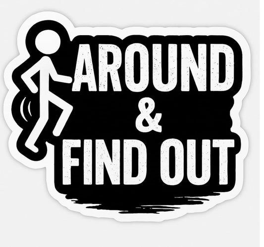 Vinyl sticker: F*CK Around and Find Out Sticker – Waterproof Decal for Laptop, Wall, Car, Window, Bumper, Truck, Auto, Water Bottle – Mexican Flag Fill with Bullet Hole and Scope Art – Variation 6
