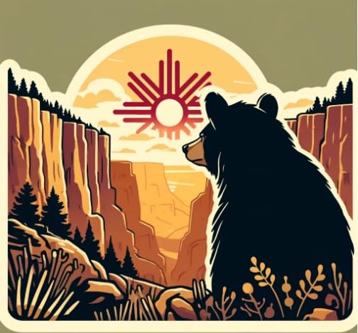 Vinyl sticker: American Black Bear Laptop, Wall, Car, Window, Bumper Sticker – Alabama Wilderness Design for Trucks and Water Bottles (6)