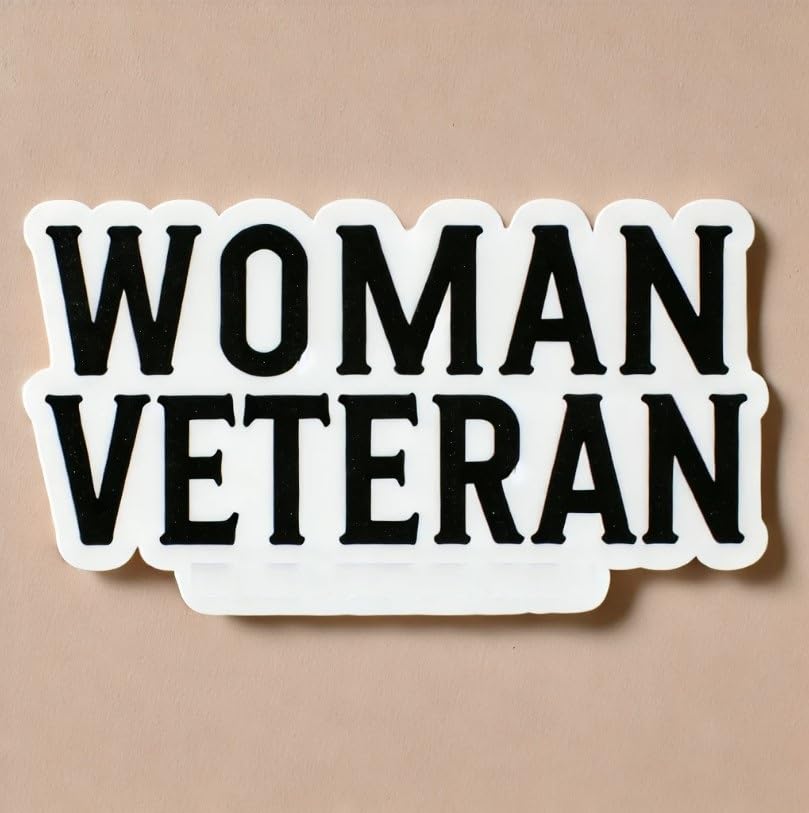 Vinyl sticker: Woman Veteran Sticker Decal for Laptop, Car, Window, Bumper, Truck, Waterproof Vinyl, Auto, Water Bottle, and More