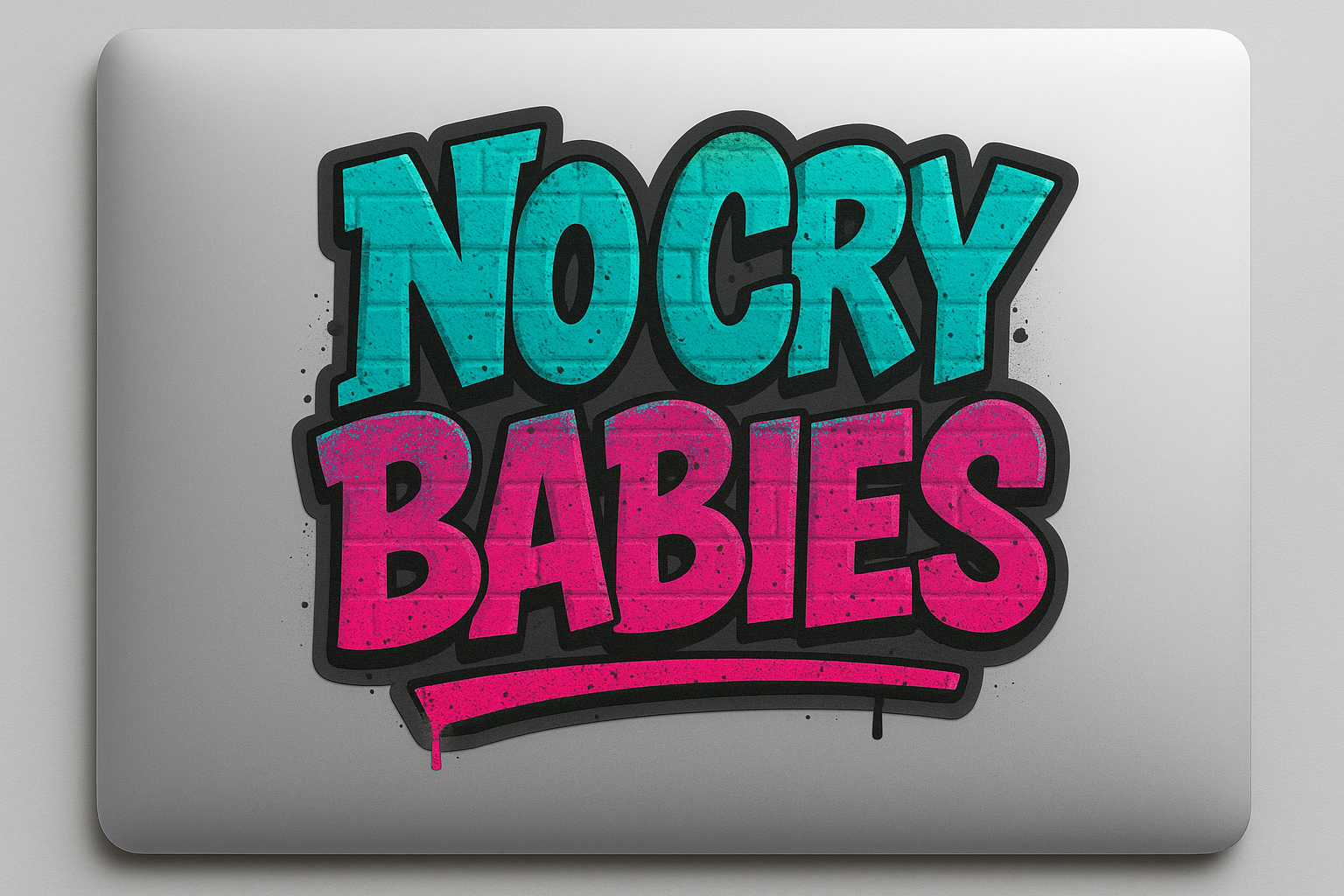 No Cry Babies Graffiti Sticker Decal Vinyl Laptop Car Window Bumper AUTO Water Bottle Helmets Waterproof Urban